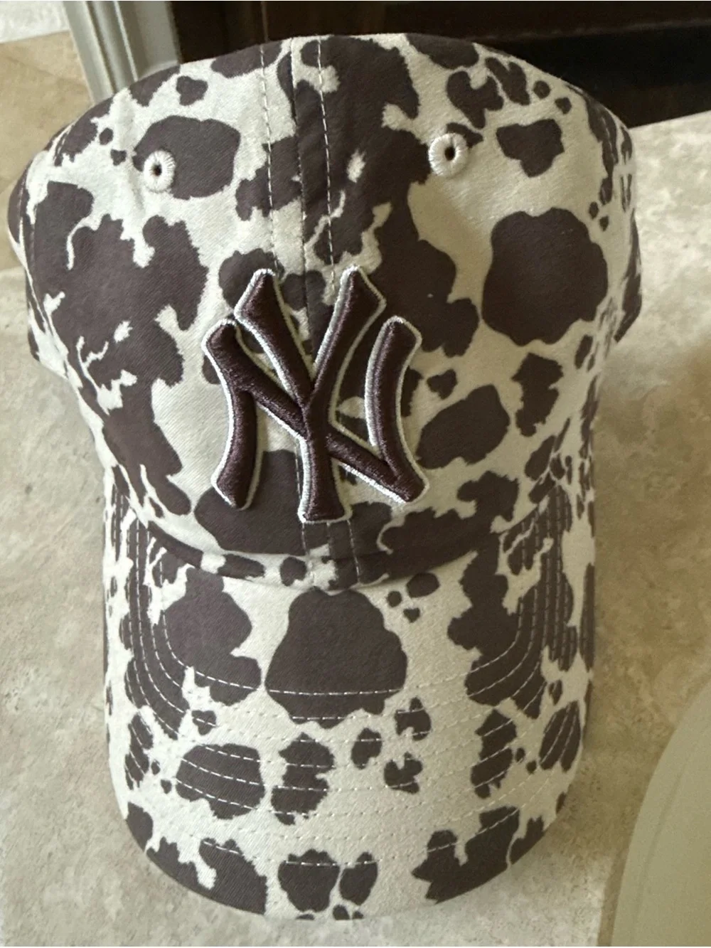 NWT Evereve Cow Print Baseball Cap
